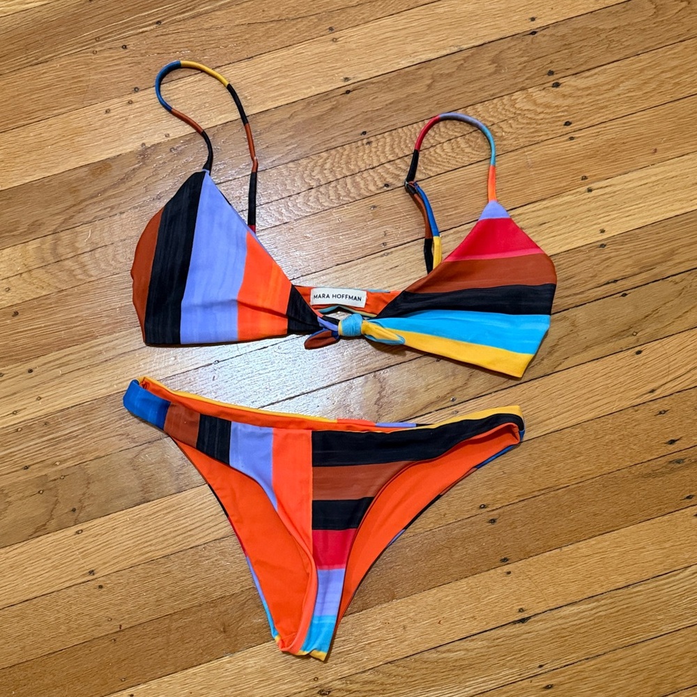 Mara Hoffman Colorful Striped Bikini